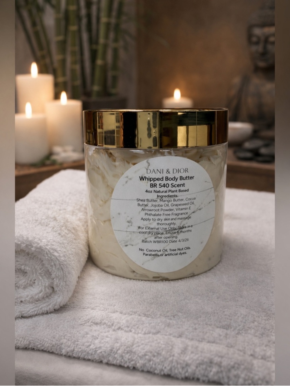 4oz BR 540 Whipped Body Butter -  Plant Based Ingredients